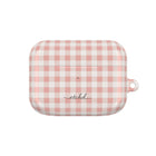 Blush & White Gingham Custodia per AirPods
