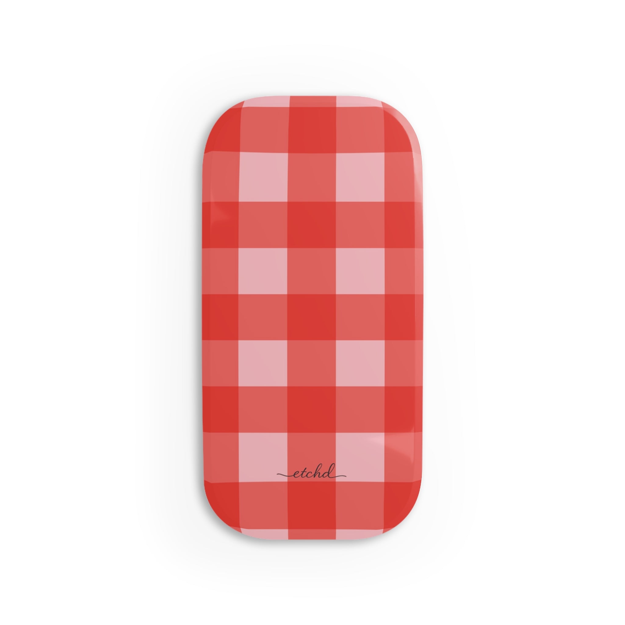 Blush & Poppy Gingham Click-On Phone Grip by etchd