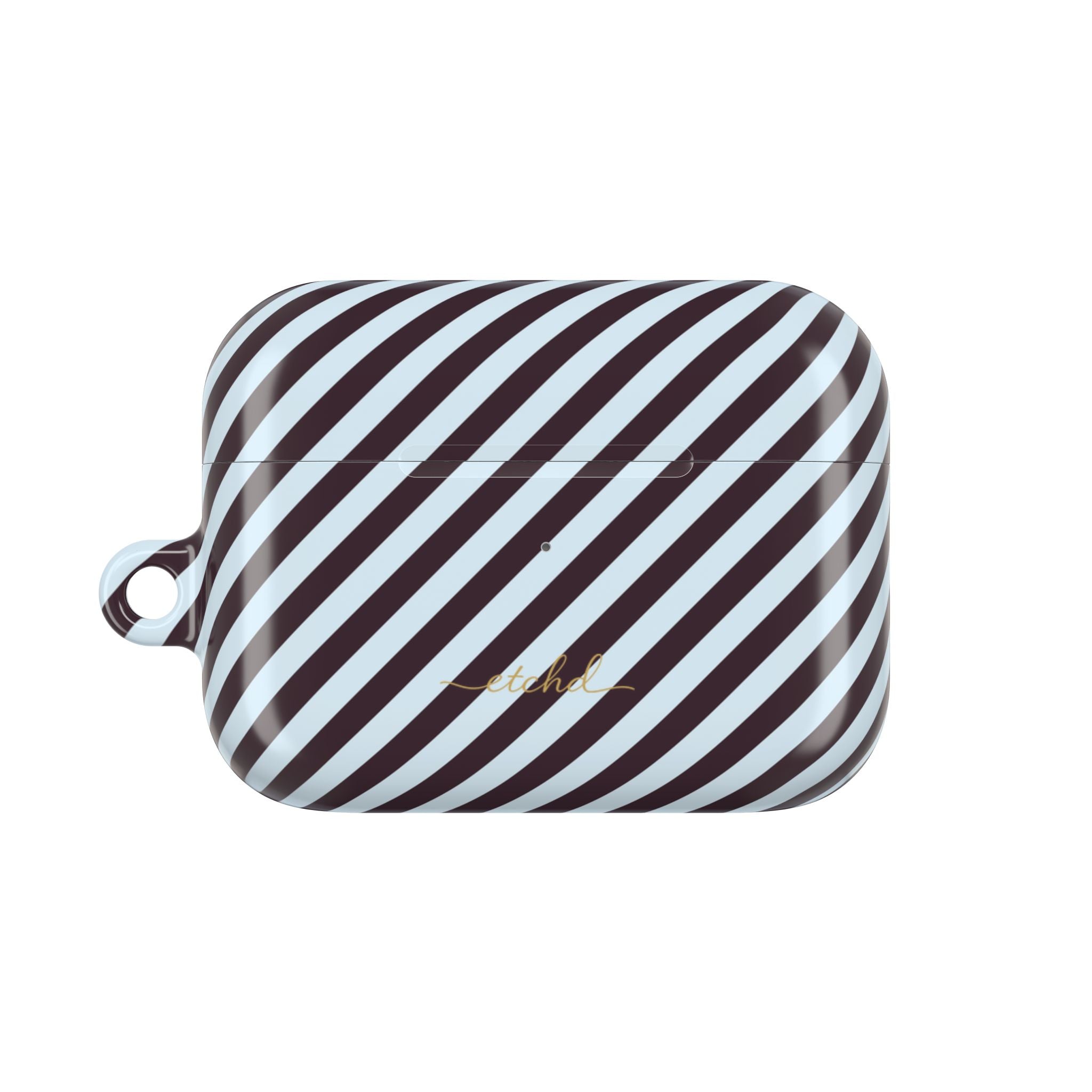 Plum & Blue Striped Diagonal AirPod Case by etchd, view 2