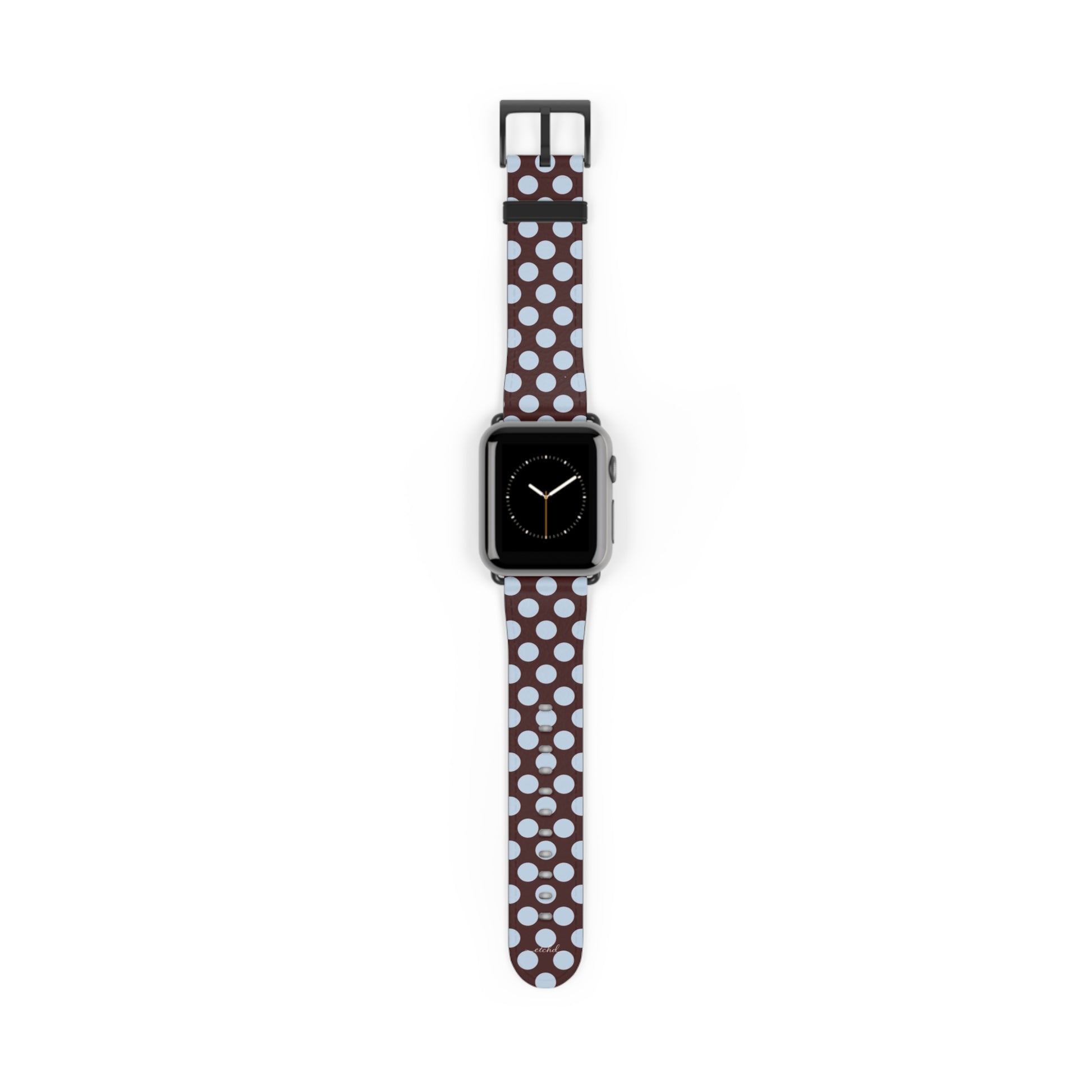 Cherry & Blue Polka Dot Smartwatch Strap by etchd