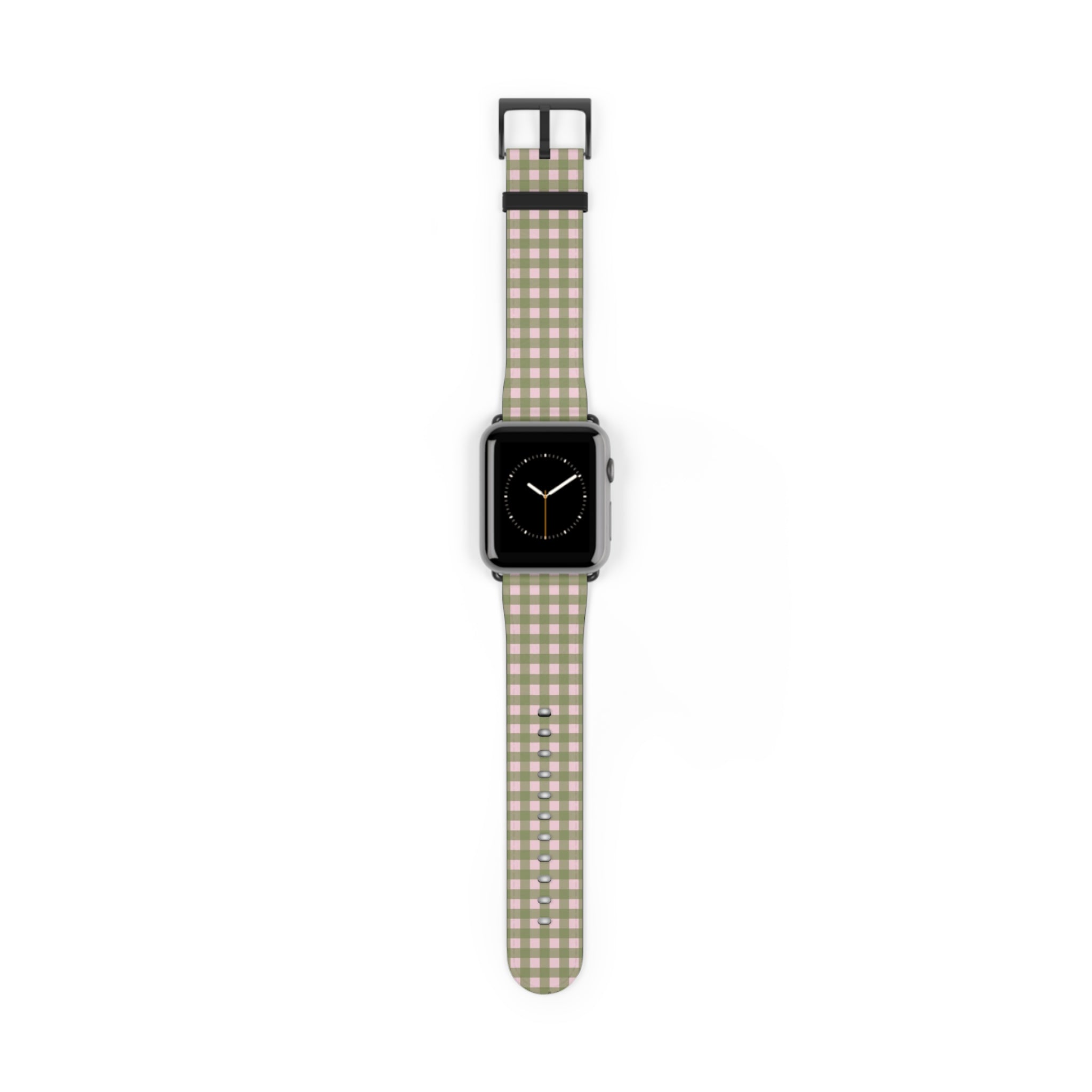 Green & Pink Gingham Smartwatch Strap by etchd, view 2