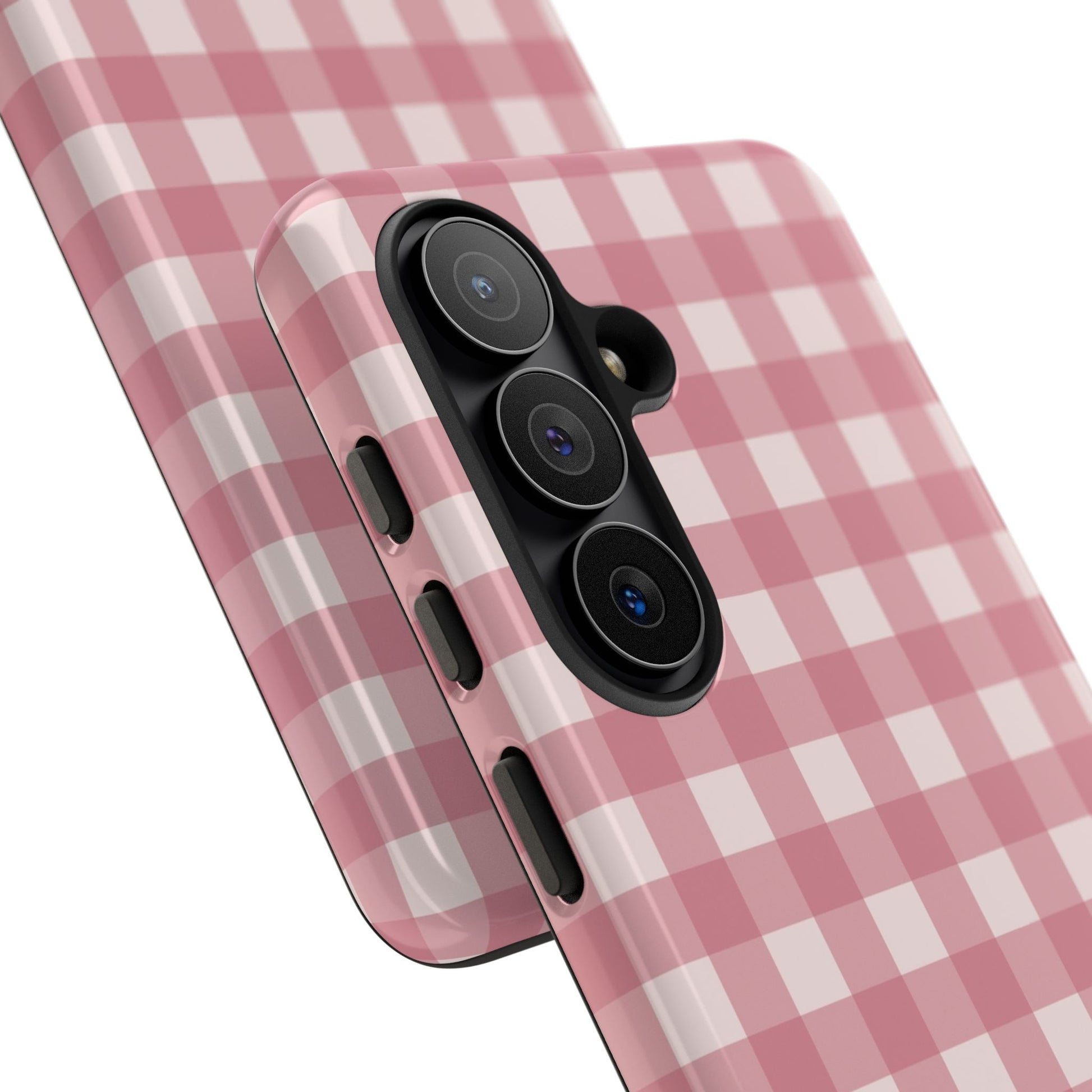 Blush & Cream Gingham Phone Case by etchd, view 209