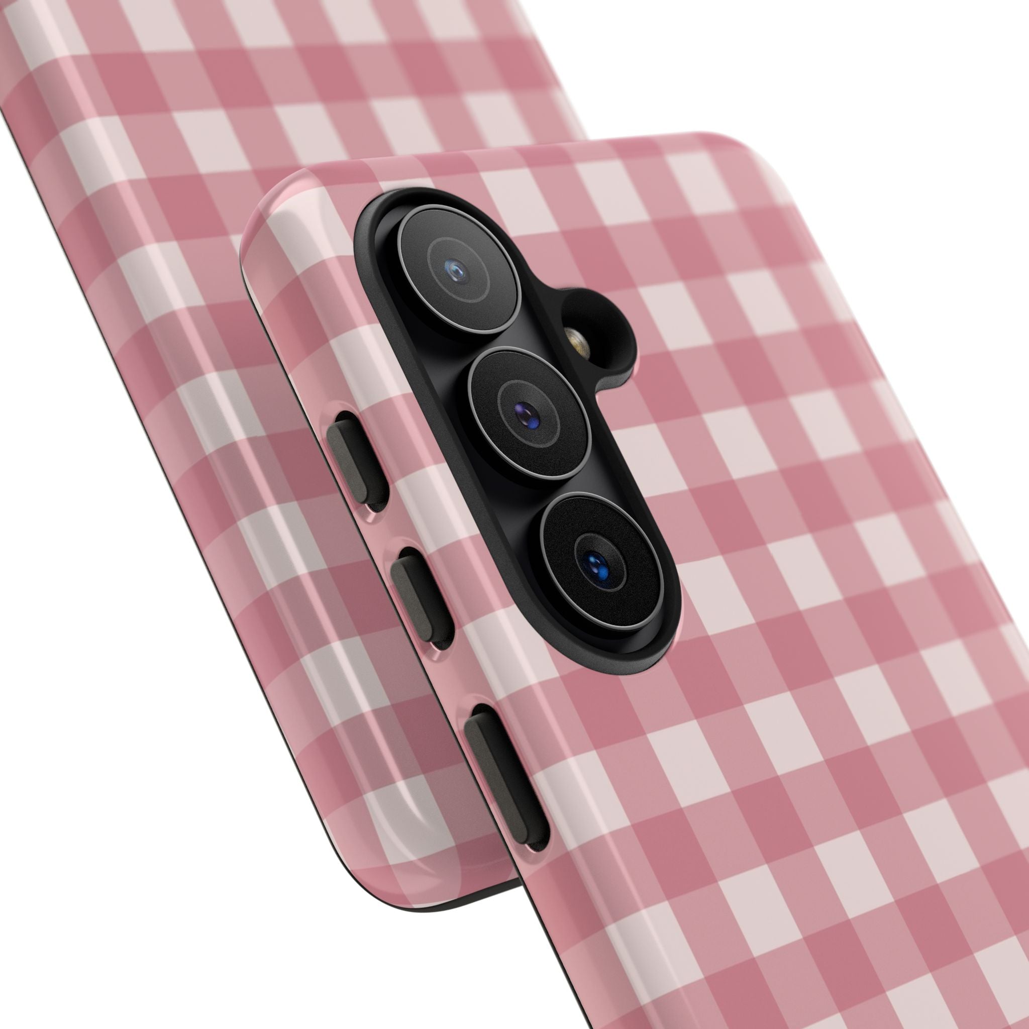 Blush & Cream Gingham Phone Case by etchd, view 209