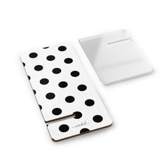 Black & White Polka Dot Phone Stand by etchd, view 2
