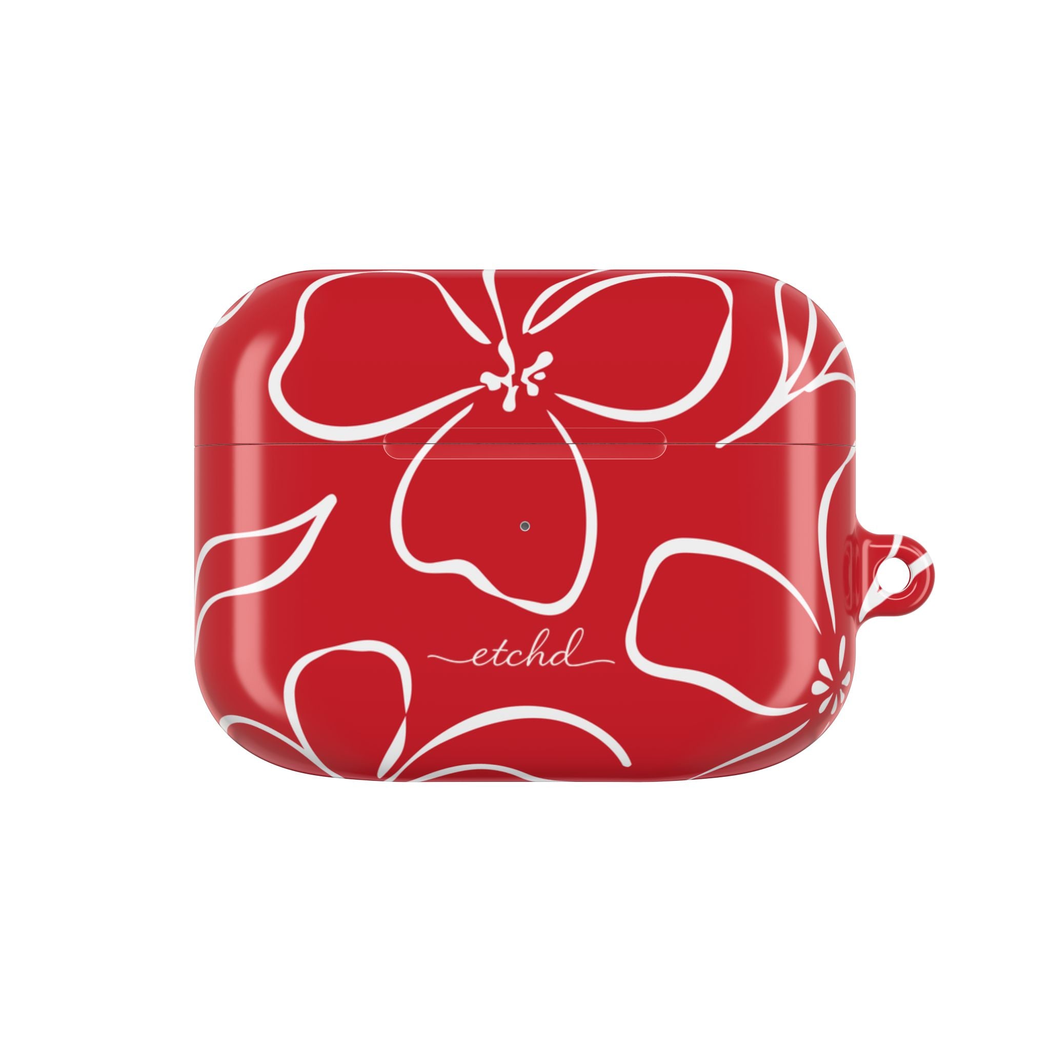 Classic Red & White Floral AirPod Case by etchd