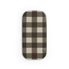 Cream & Brown Gingham Anello clip per telefono