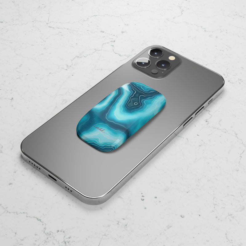 Aquamarine Click-On Phone Grip by etchd, view 5