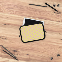 Pink And Butter Polka Dot Laptop Sleeve by etchd, view 14