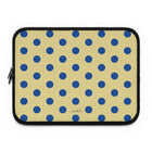 Cobalt & Butter Polka Dot Laptop Sleeve