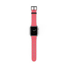 Orange And Pink Polka Dot Smartwatch Strap by etchd