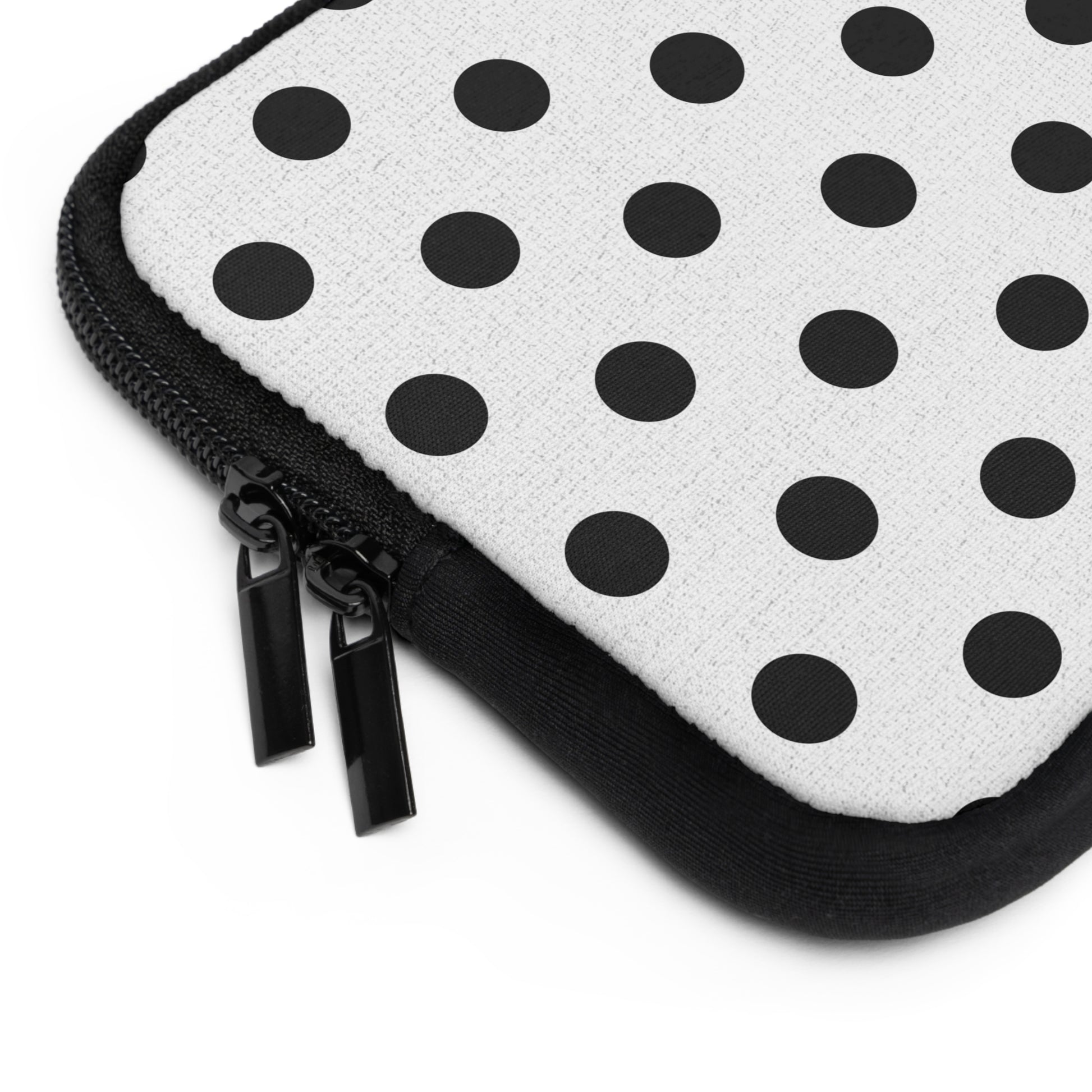 Black & White Polka Dot Laptop Sleeve by etchd, view 12