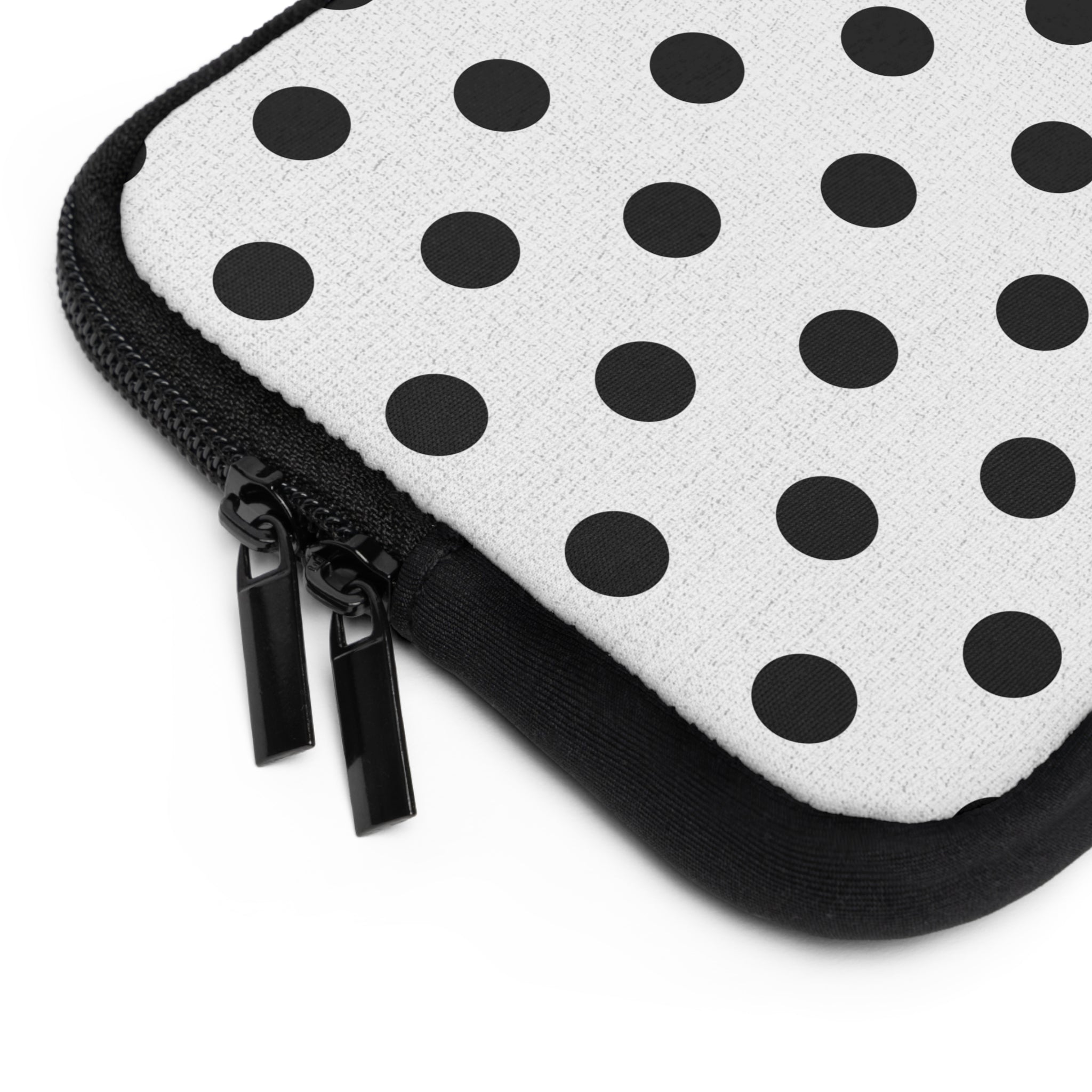 Black & White Polka Dot Laptop Sleeve by etchd, view 12