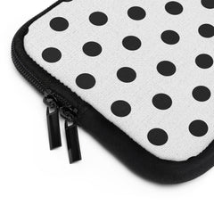 Black & White Polka Dot Laptop Sleeve by etchd, view 12