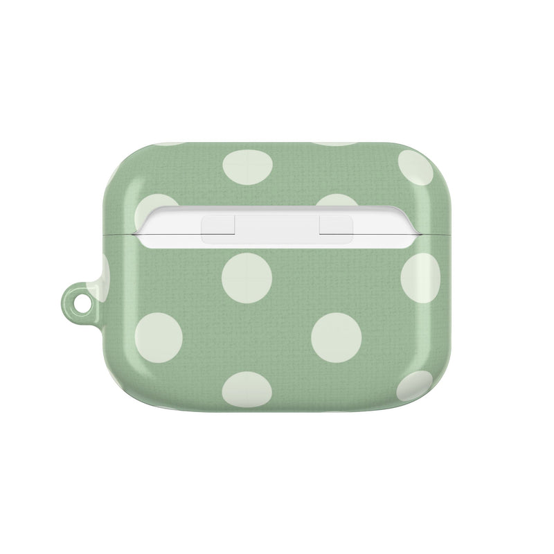 Cream & Sage Polka Dot AirPod Case by etchd, view 7