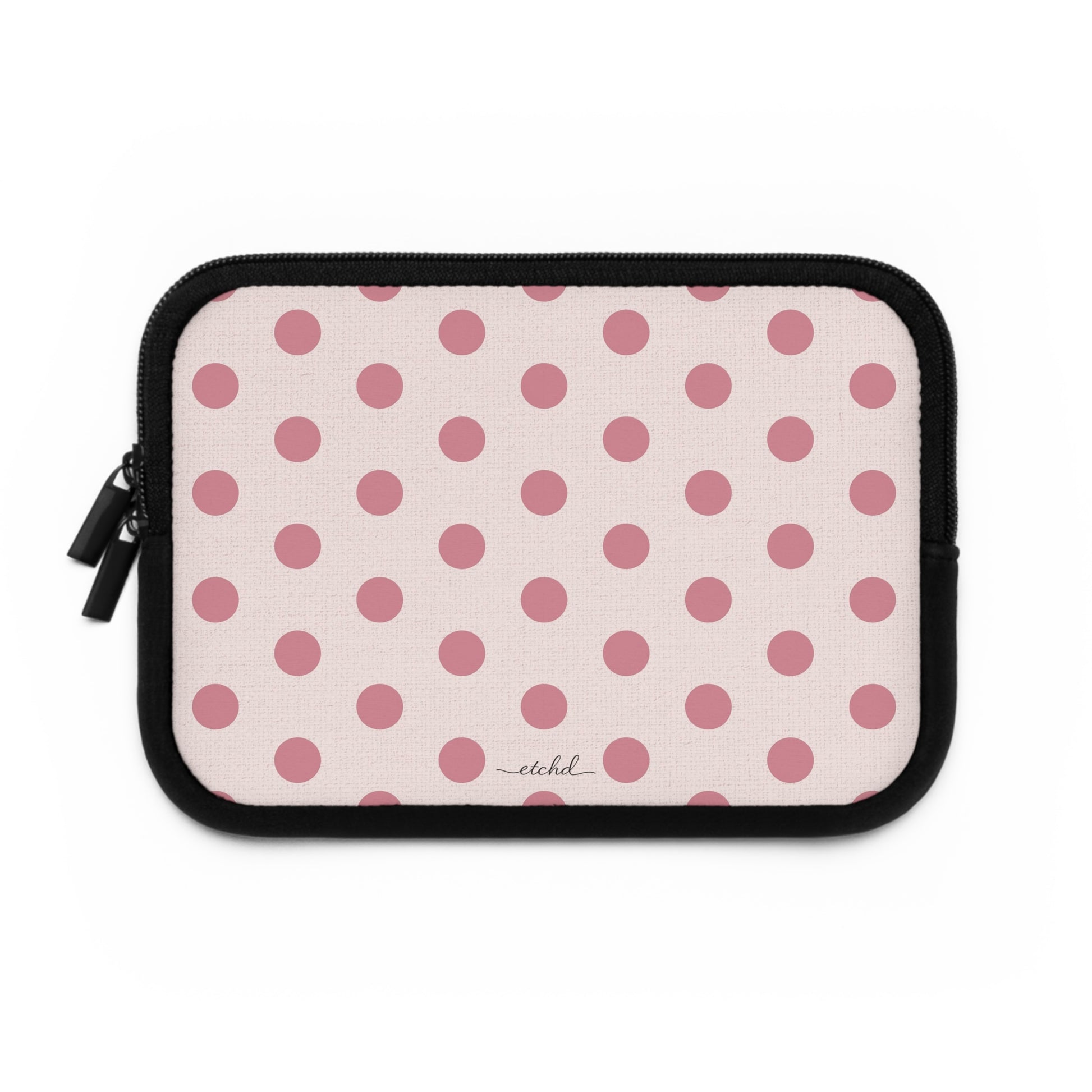 Blush Polka Dot Laptop Sleeve by etchd, view 2