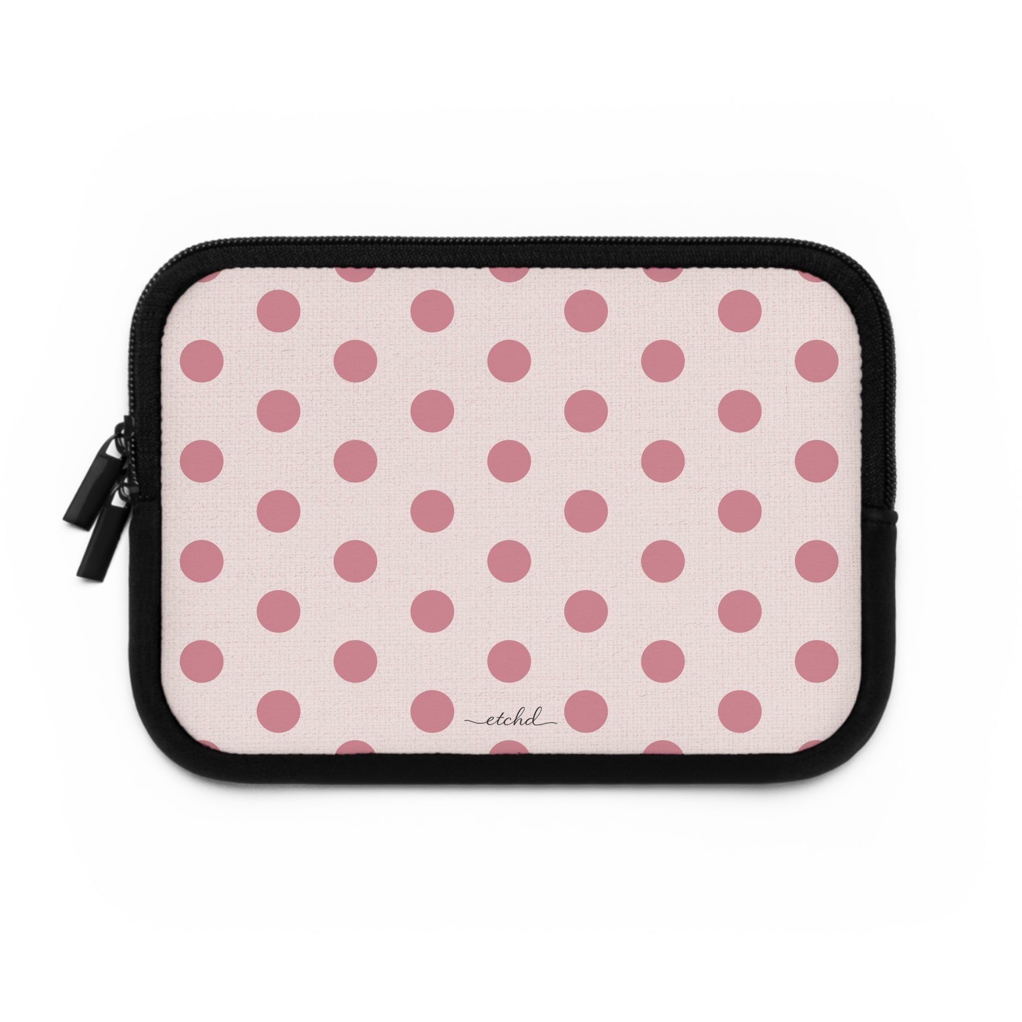 Blush Polka Dot Laptop Sleeve by etchd, view 2