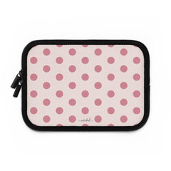Blush Polka Dot Laptop Sleeve by etchd, view 2