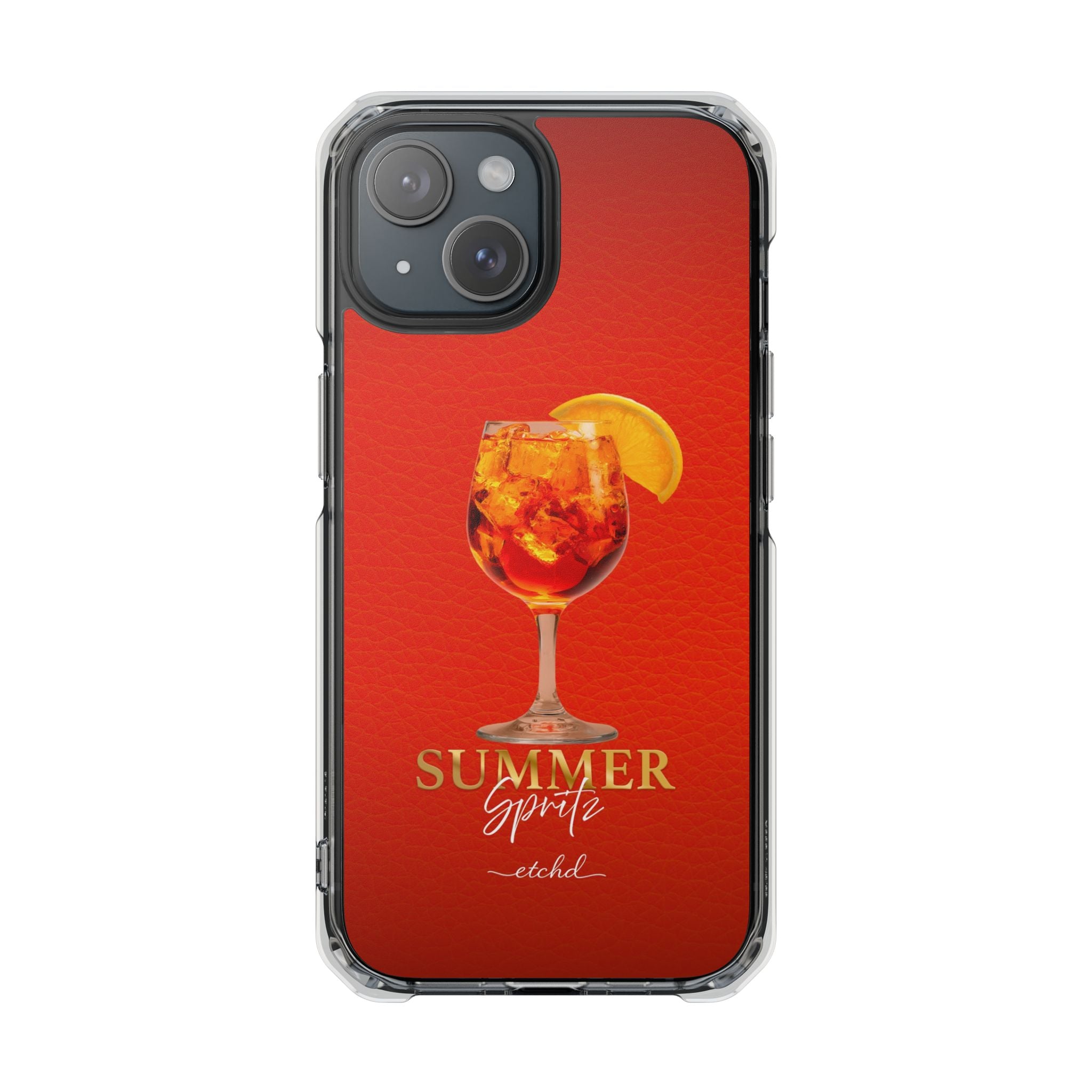 Summer Spritz v2 Clear Magnetic Phone Case by etchd