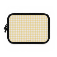 Butter & White Gingham Funda para portátil de etchd, vista 2