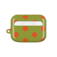 Persimmon & Wasabi Polka Dot AirPod Case by etchd, view 7