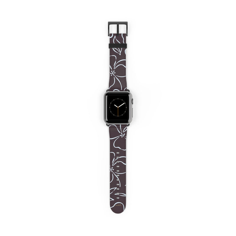 Plum & Blue Floral Smartwatch Strap by etchd