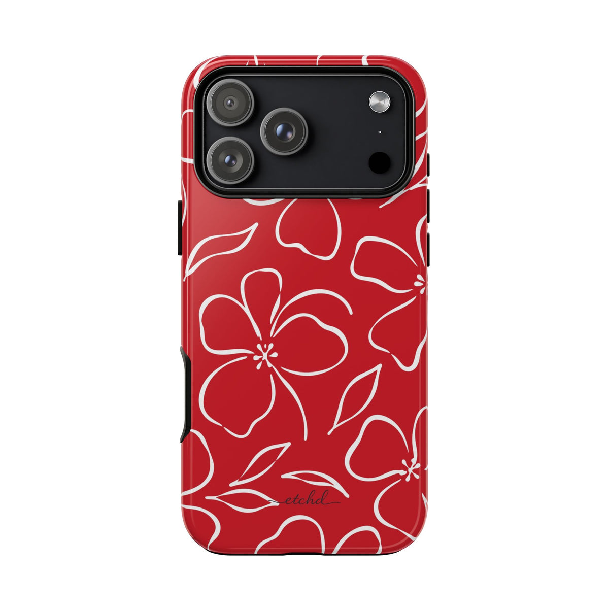 Classic Red & White Floral Phone Case by etchd, view 59