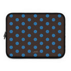Cerulean & Espresso Polka Dot Laptop Sleeve