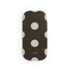 Cream & Brown Polka Dot Click-On Phone Grip