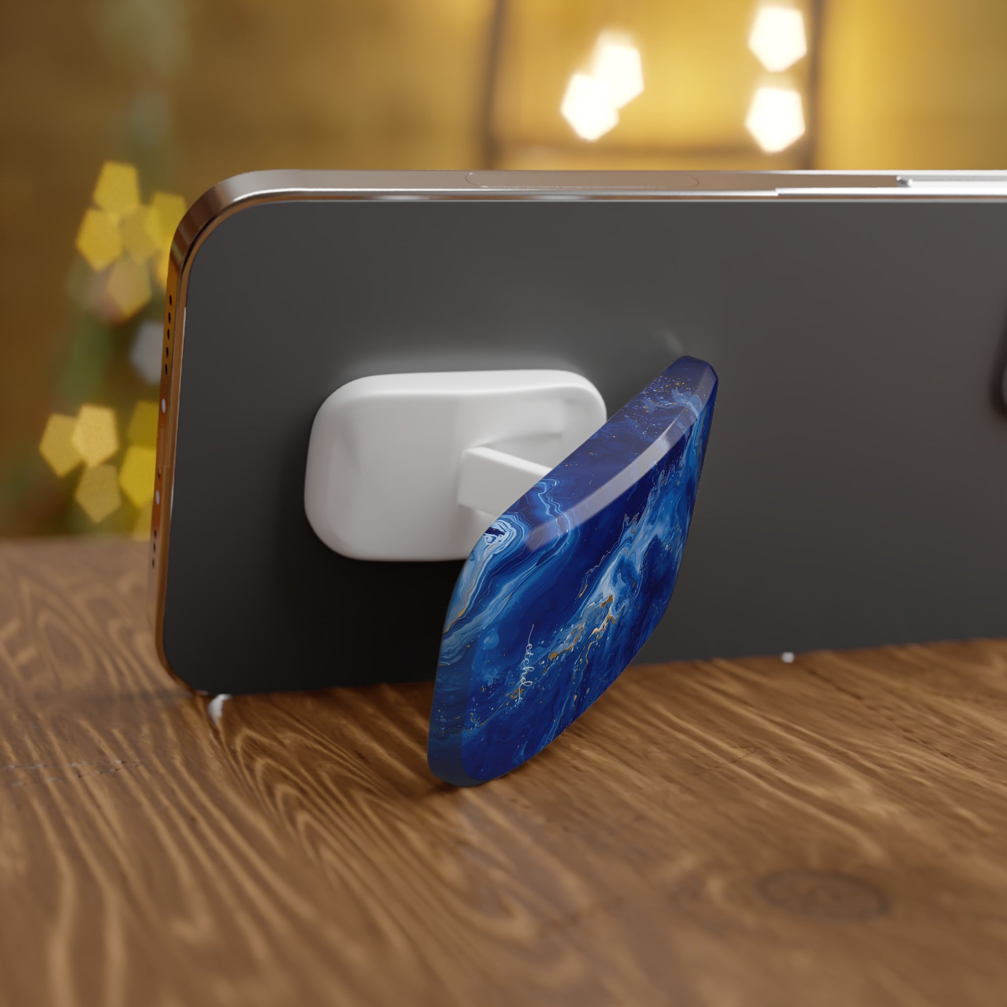 Sapphire Click-On Phone Grip by etchd, view 3
