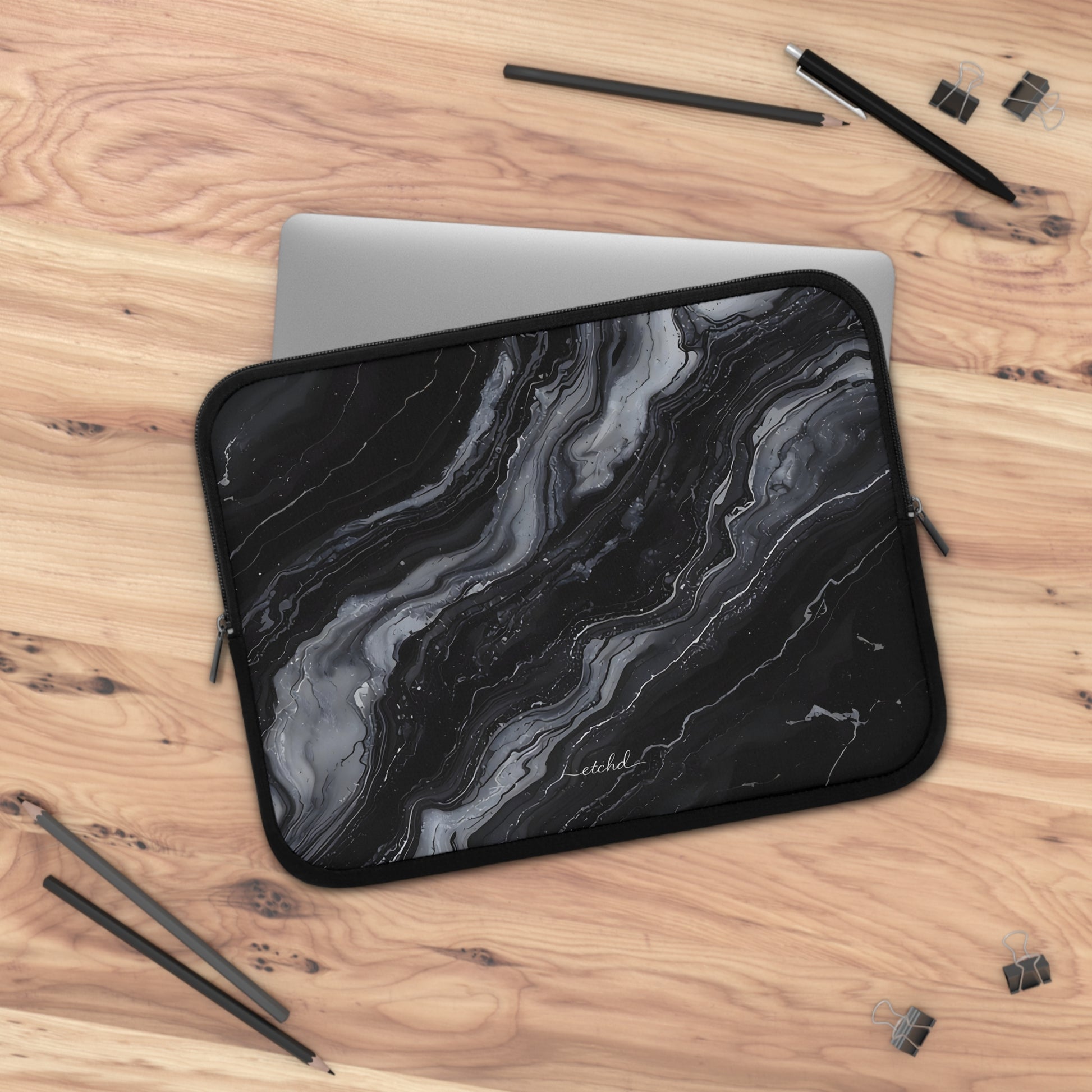 Onyx Pearl Laptop Sleeve by etchd, view 5