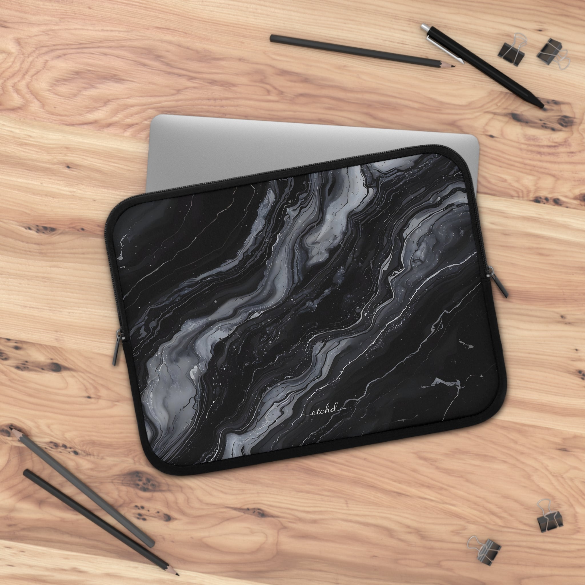 Onyx Pearl Laptop Sleeve by etchd, view 5