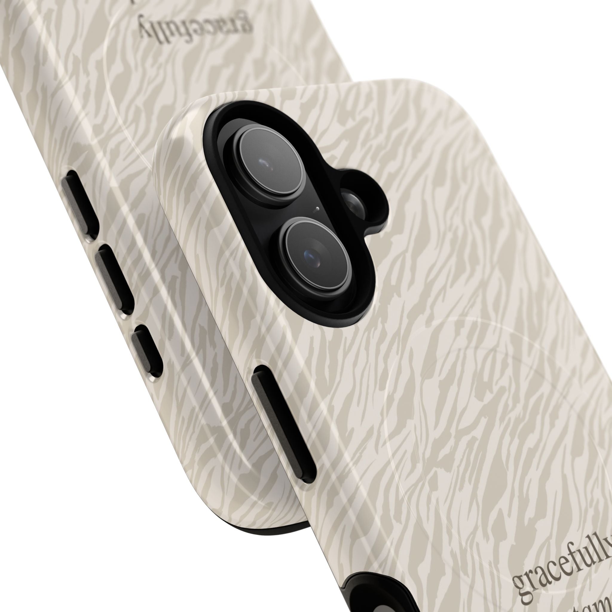 Beige Zebra Magnetic Phone Case by etchd, view 87