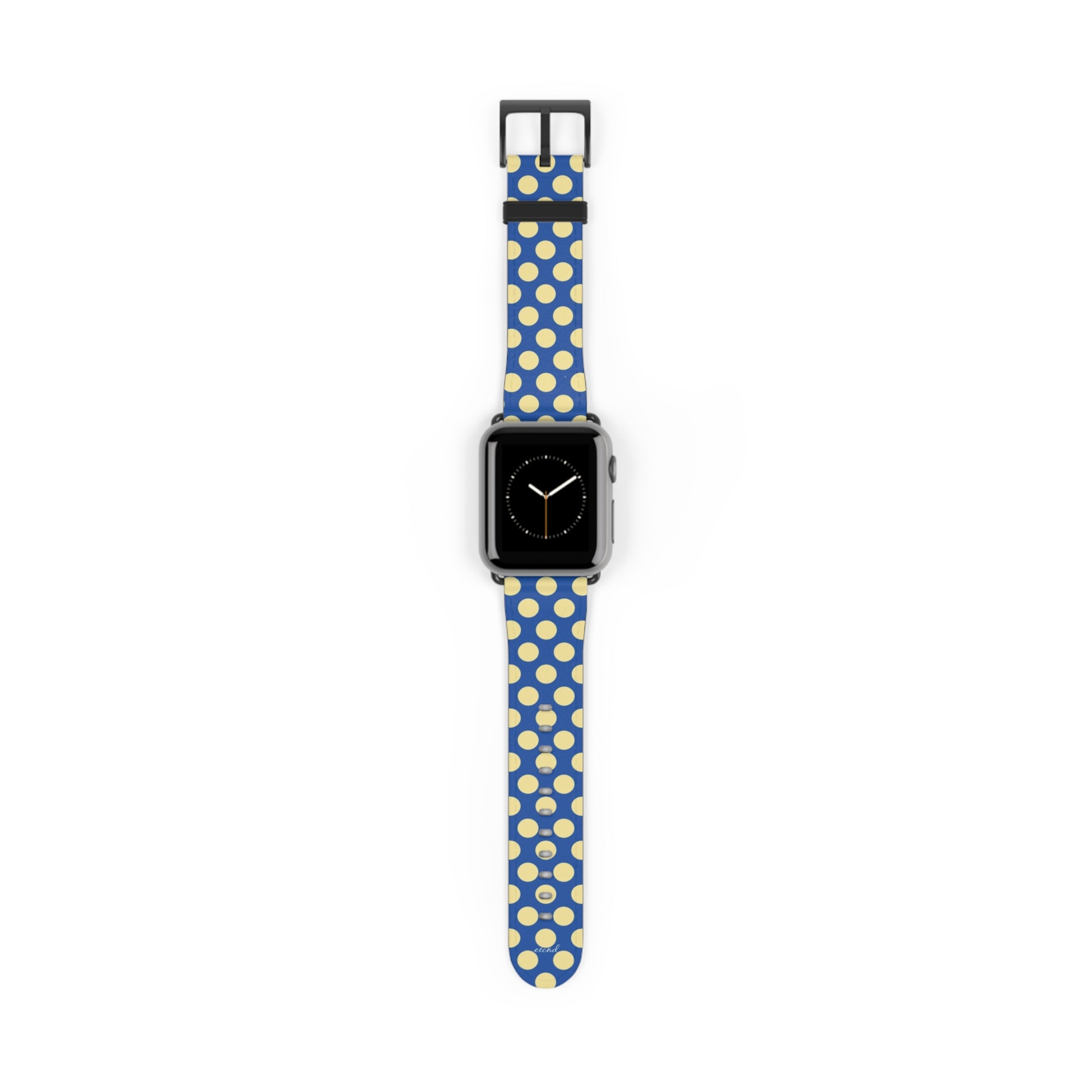 Butter And Cobalt Polka Dot Smartwatch Strap by etchd