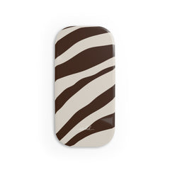 Brown Zebra Click-On Phone Grip by etchd