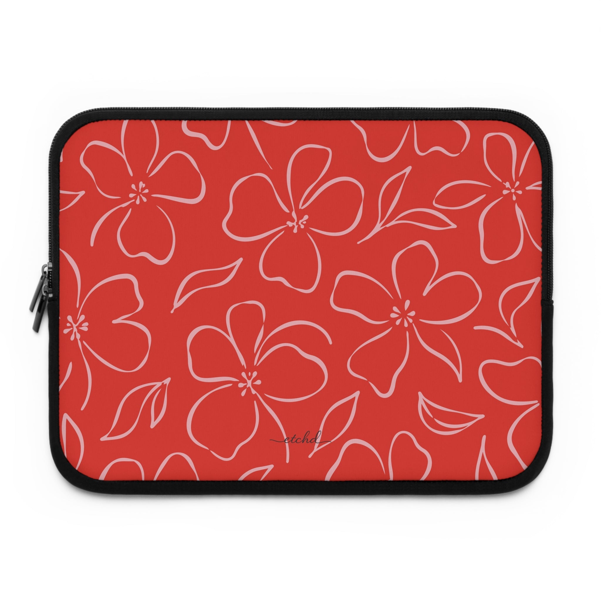 Poppy & Blush Floral Laptop Sleeve by etchd