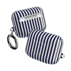 Navy & Cream Striped AirPod Case by etchd, view 10