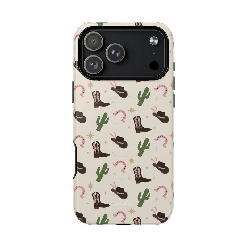 Pink Western Magnetic Phone Case by etchd, view 11