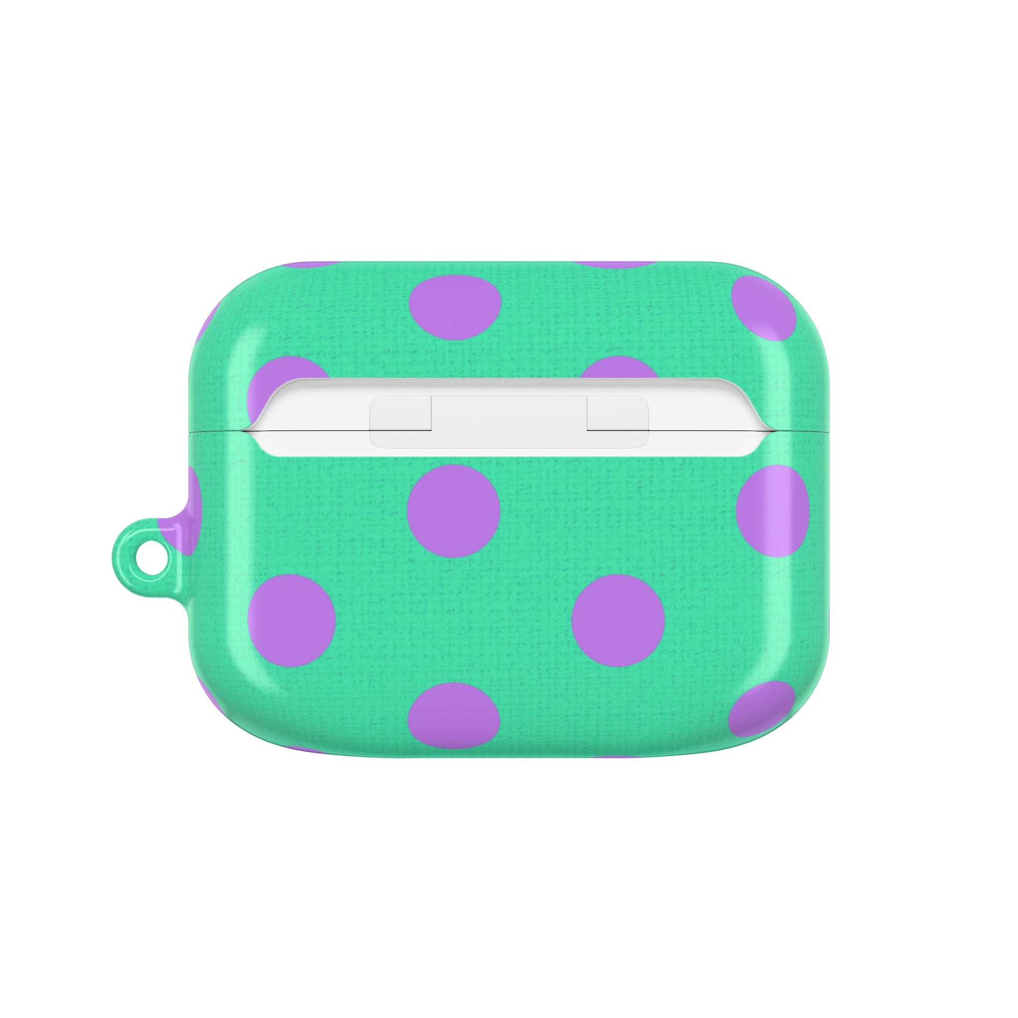 Lilac & Hypermint Polka Dot AirPod Case by etchd, view 7