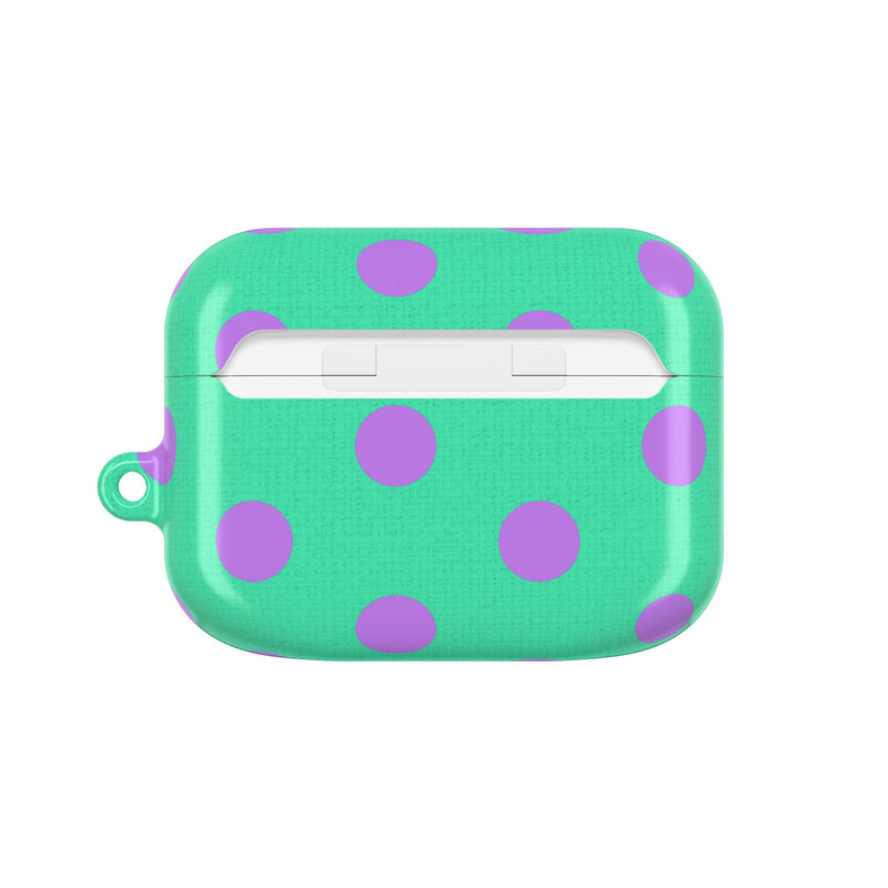 Lilac & Hypermint Polka Dot AirPod Case by etchd, view 7
