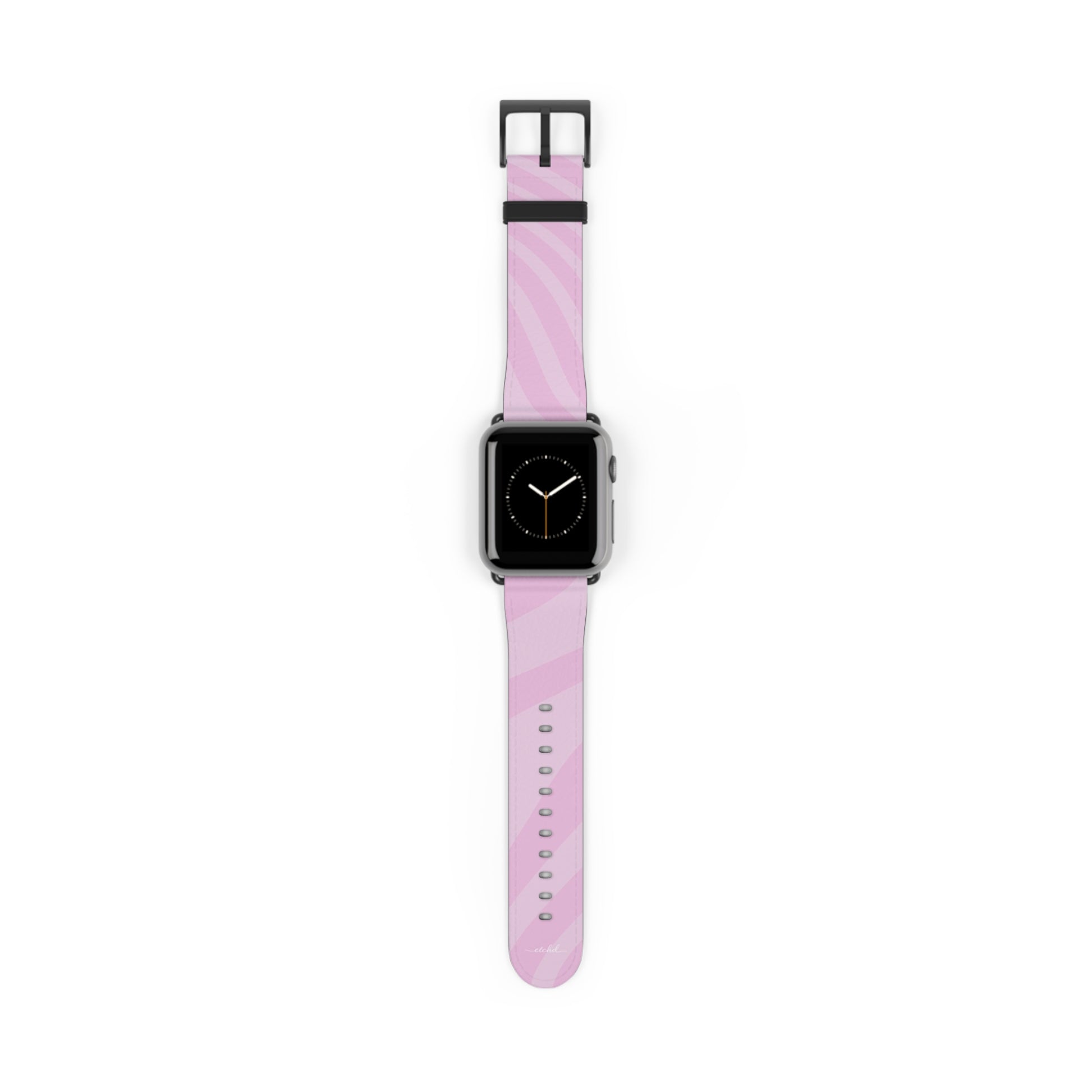 Pink Curved Lines Cinturino per smartwatch di etchd
