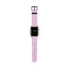 Pink Curved Lines Cinturino per smartwatch di etchd