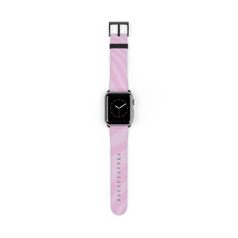 Pink Curved Lines Cinturino per smartwatch di etchd
