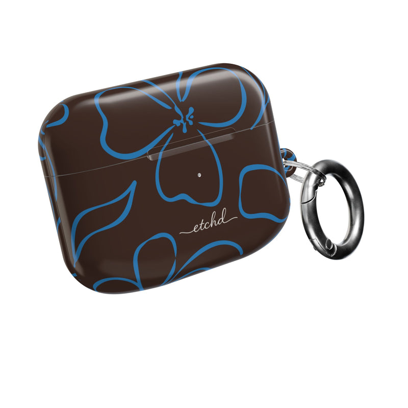 Espresso & Cerulean Floral AirPod Case by etchd, view 8