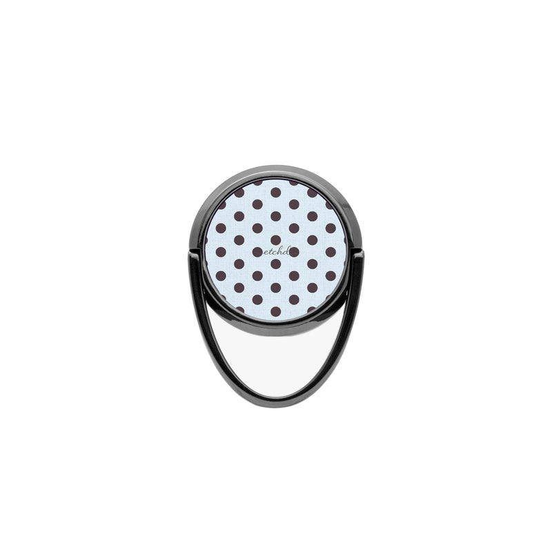 Plum And Blue Polka Dot Handyring-Halterung-zoom-