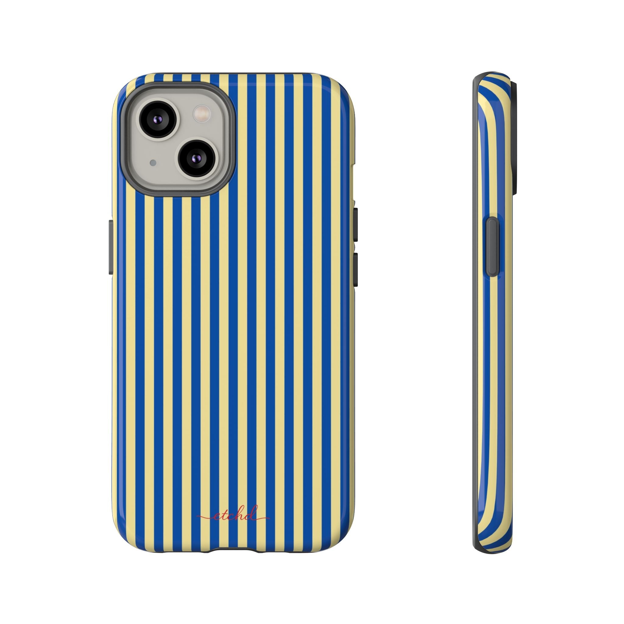 Cobalt & Butter Striped Funda para móvil de etchd, vista 2