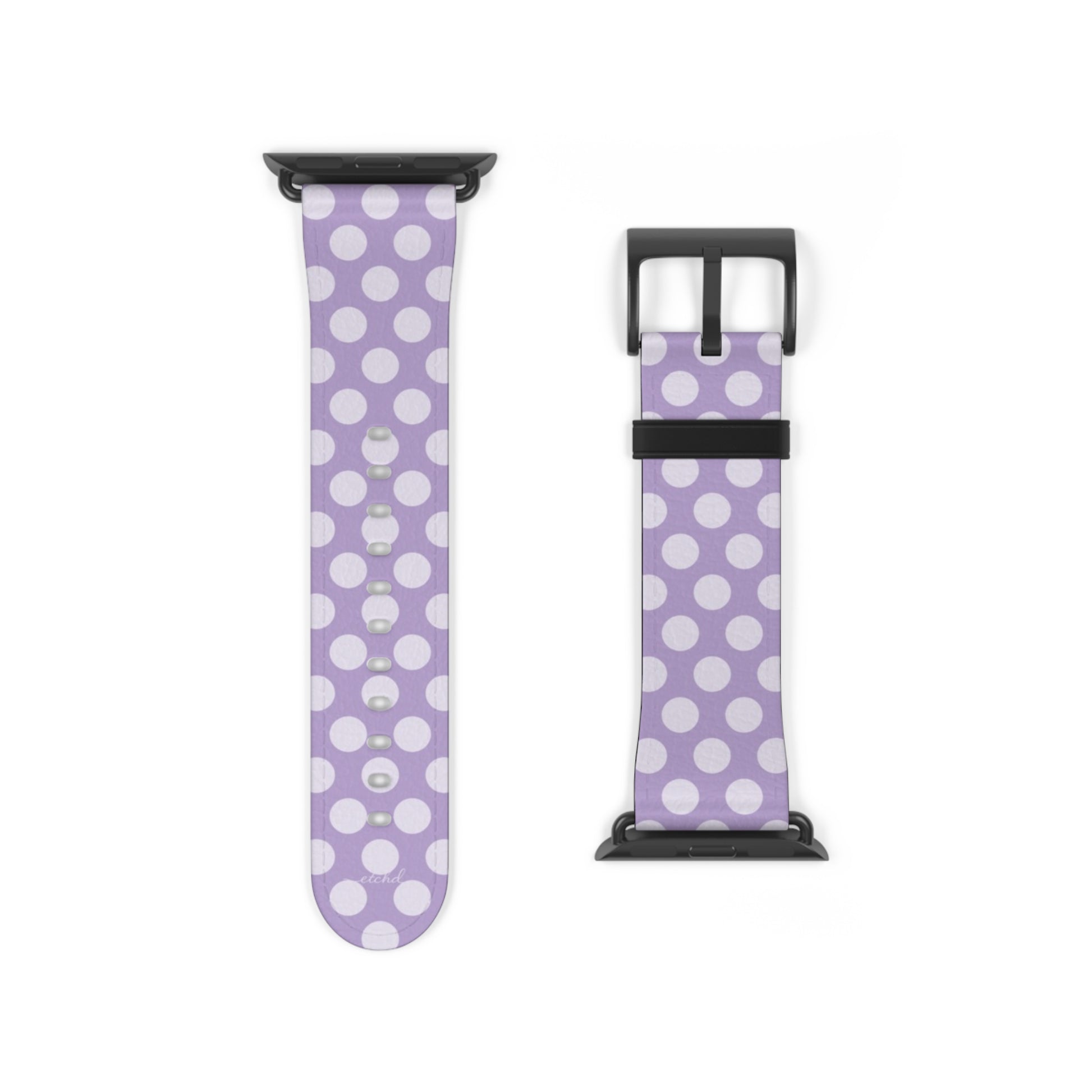 Cream & Lilac Polka Dot Smartwatch Strap by etchd, view 9
