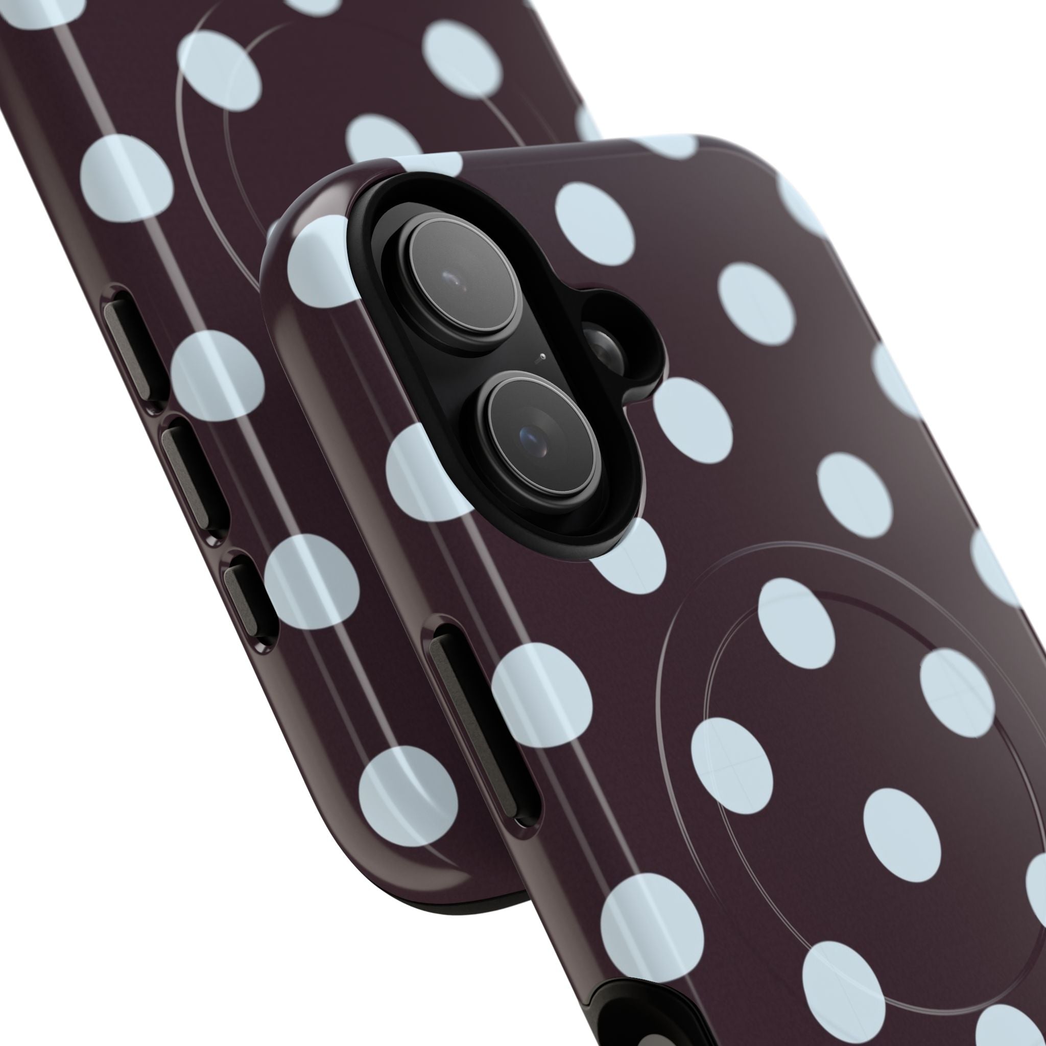 Blue & Plum Polka Dot Magnetic Phone Case by etchd, view 87