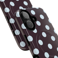 Blue & Plum Polka Dot Magnetic Phone Case by etchd, view 87
