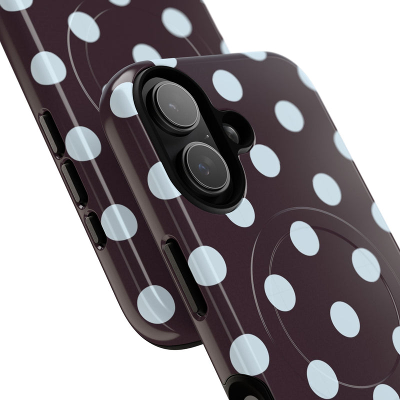 Blue & Plum Polka Dot Magnetic Phone Case by etchd, view 87