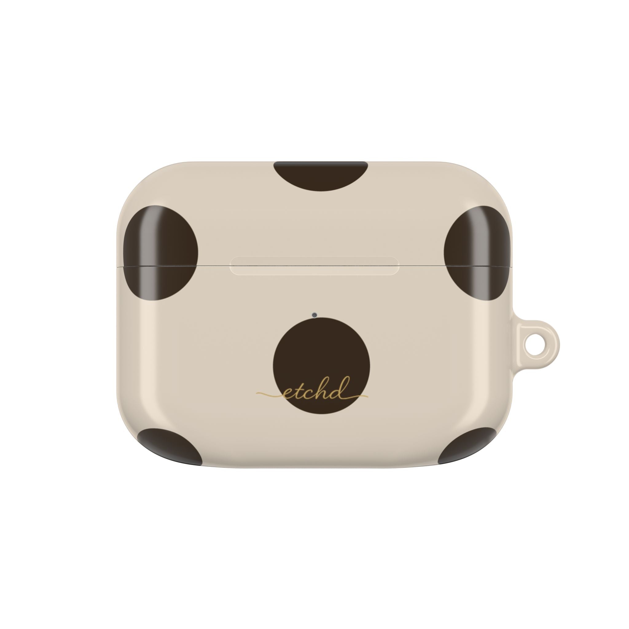 Brown & Cream Polka Dot AirPod Case by etchd